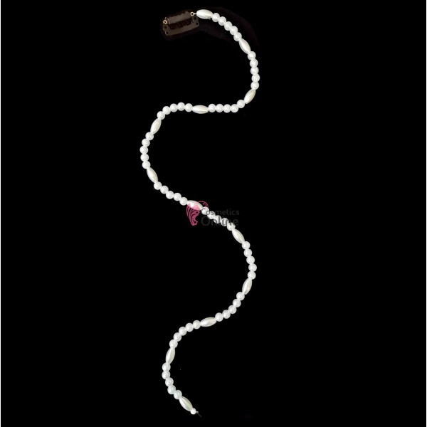 Accesoriu pentru par cu clips PRL01FF cu un sirag de perlute albe